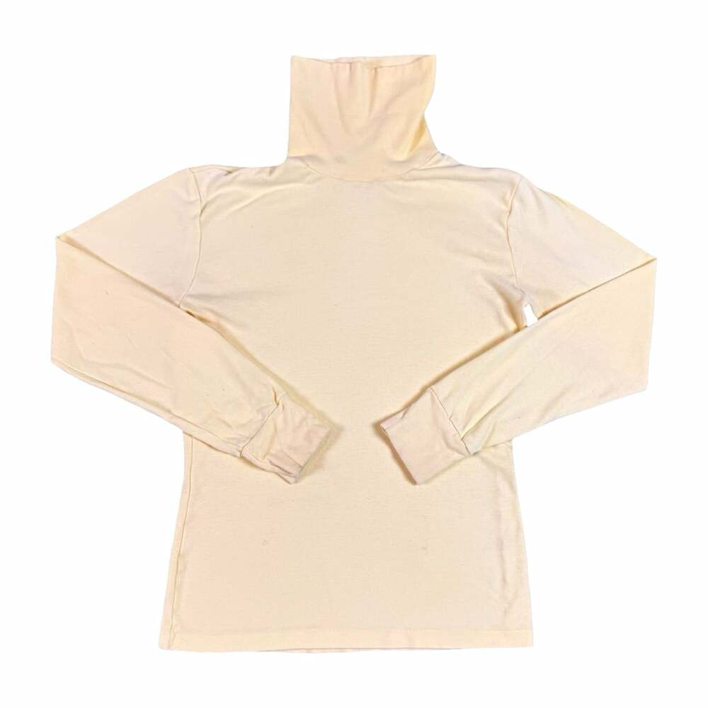 Vintage Single Stitch Women’s Knit Turtleneck Long Sleeve Basic Pullover Top S